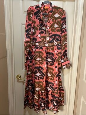 Oliphant  maxi dress batik.  Size -S.  Bohemian, Colorful.
